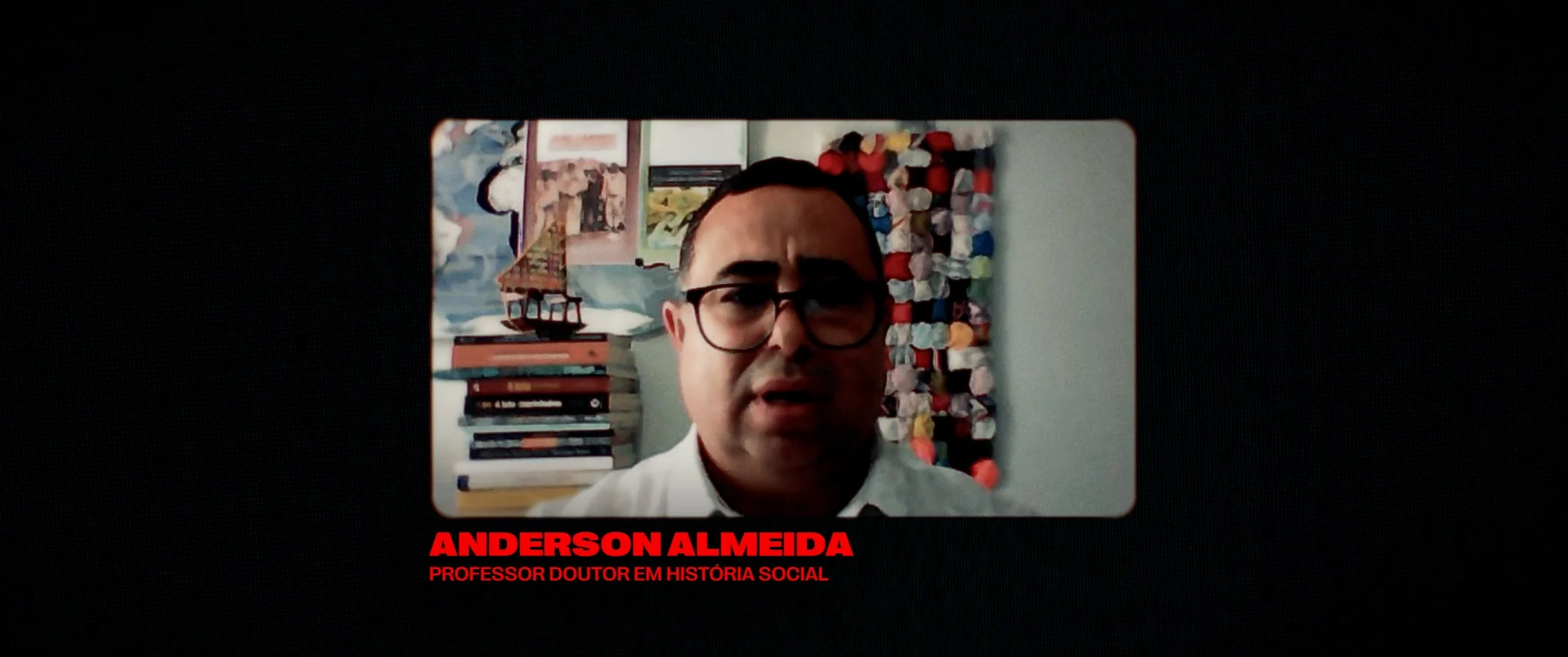 Frame identificado de Anderson Almeida no documentário