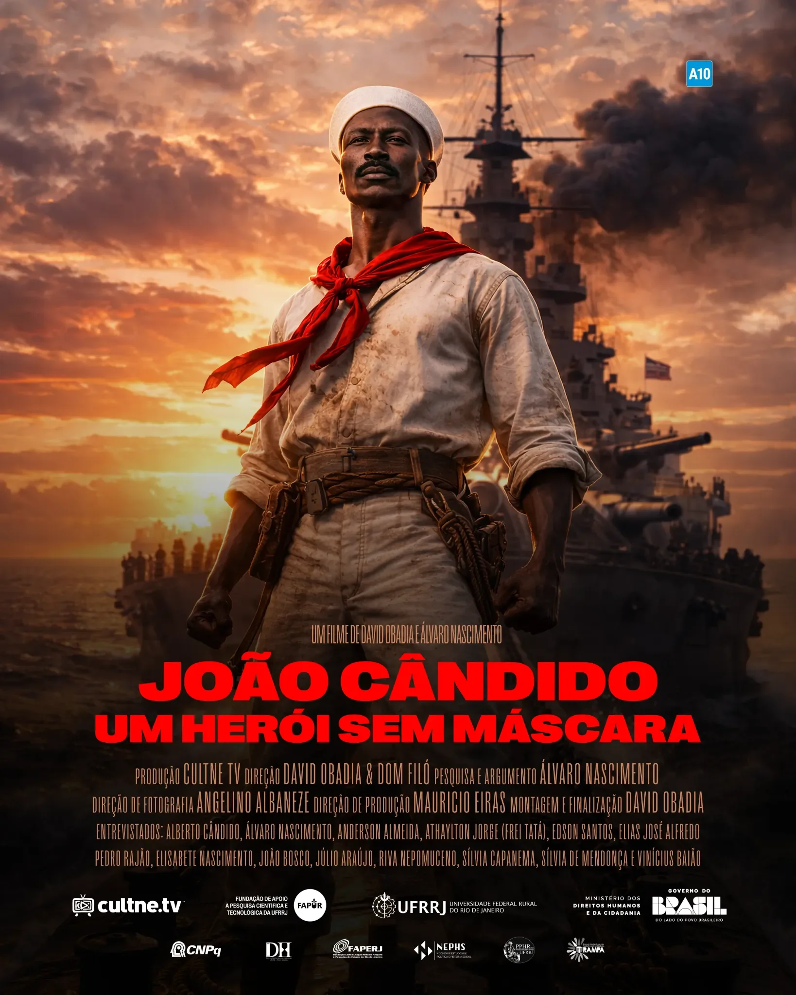 Cartaz oficial do documentário João Cândido — Um Herói Sem Máscara